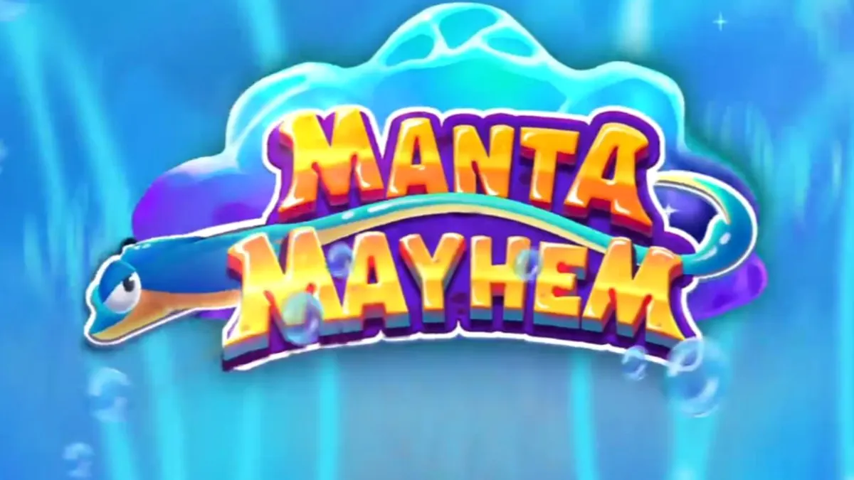 Tampilan visual slot Manta Mayhem dengan tema bawah laut yang cerah